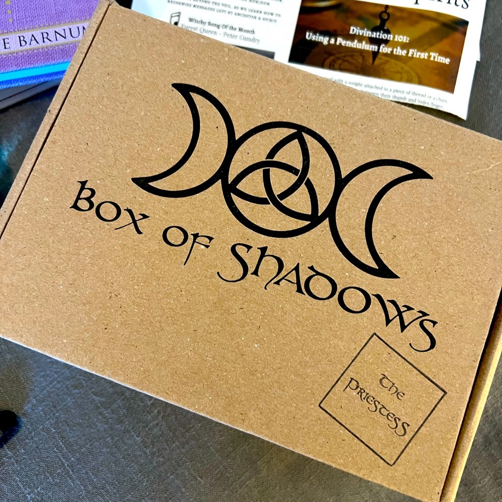 Box of Shadows Bundle 🧿🕯️💎✨📖 + The Spirit Almanac & Crescent Moon Necklace